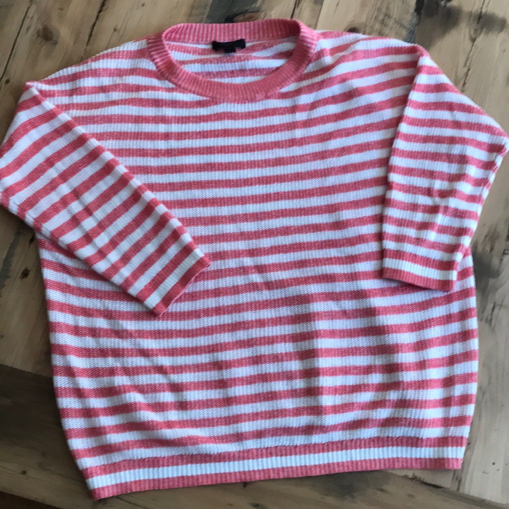 NWOT J.Crew Linen and Cotton Striped Sweater-Med